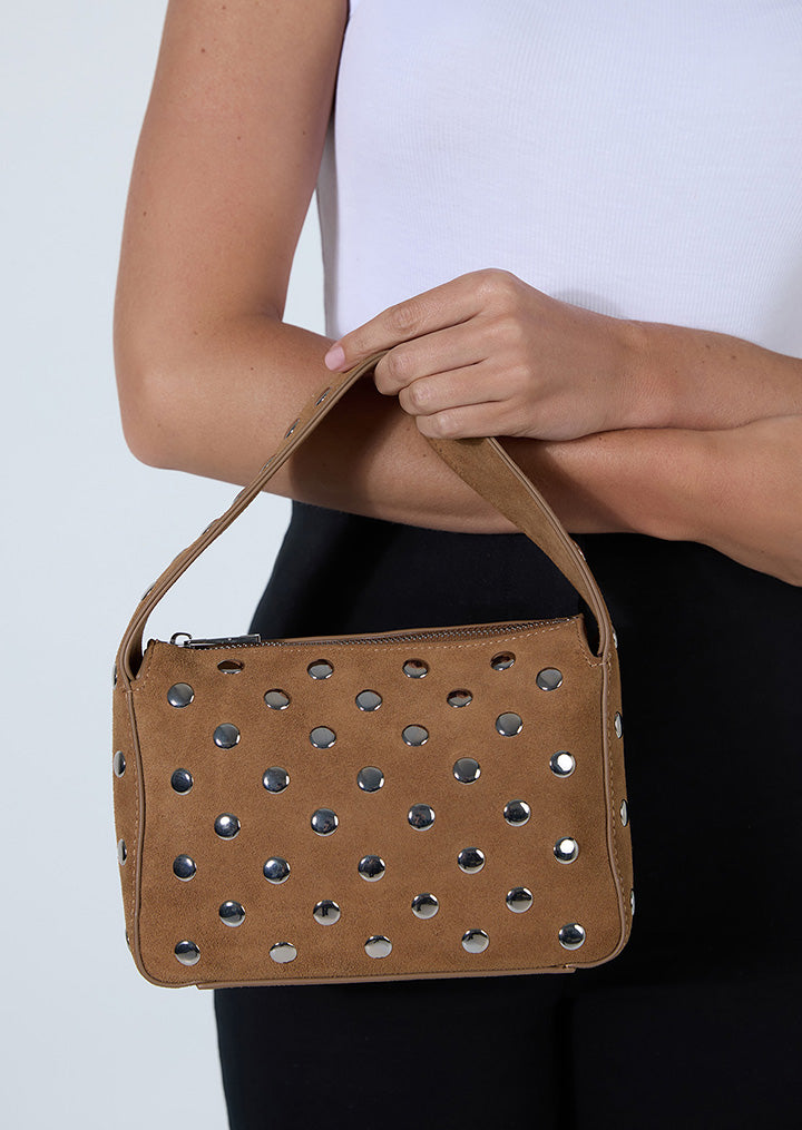 Natty Taupe Suede/Studs